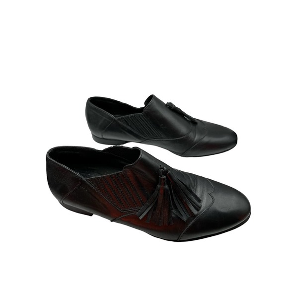 Charles David Black Leather Slip On Booties Size 38.5 - Picture 2 of 5